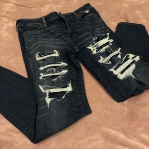 American Eagle distressed straight leg jeans